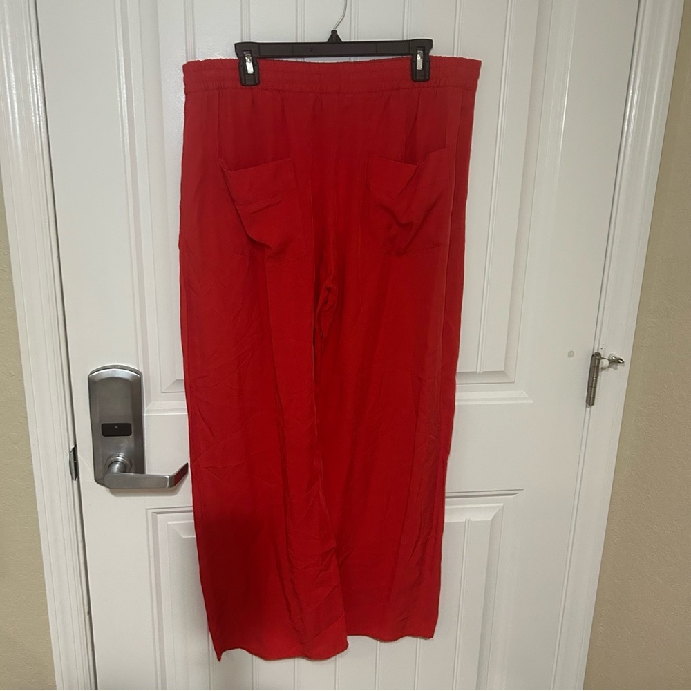 NWT Zara Red Wide Leg Tunic Pants Size XXL - Picture 3 of 8